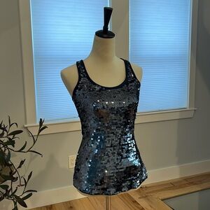 Sequence top, never worn. Navy Blue